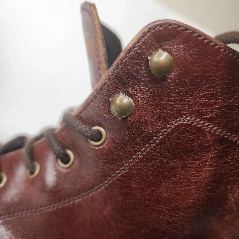 ​Banana Republic Crosby Square Parker Brown Leather Moc Toe Boots Mens 10.5